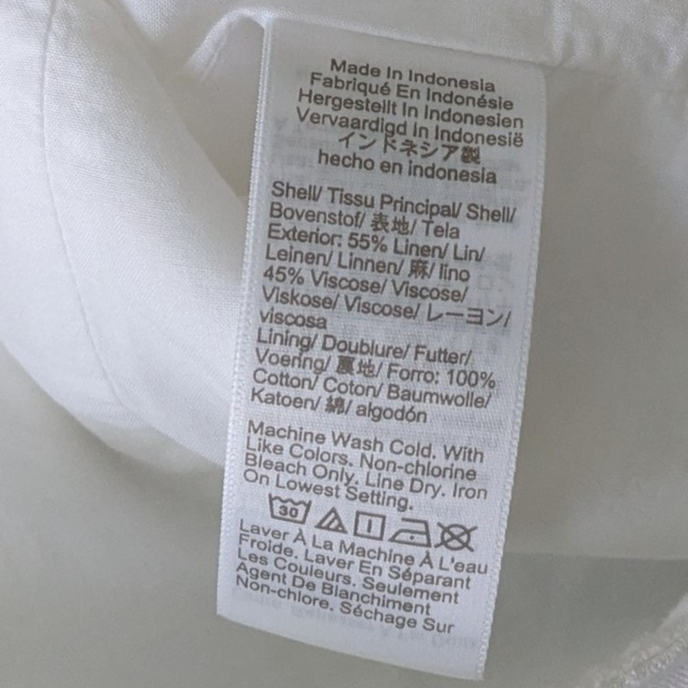 Button-front linen-blend vest, Size 10 - Picture 4 of 5